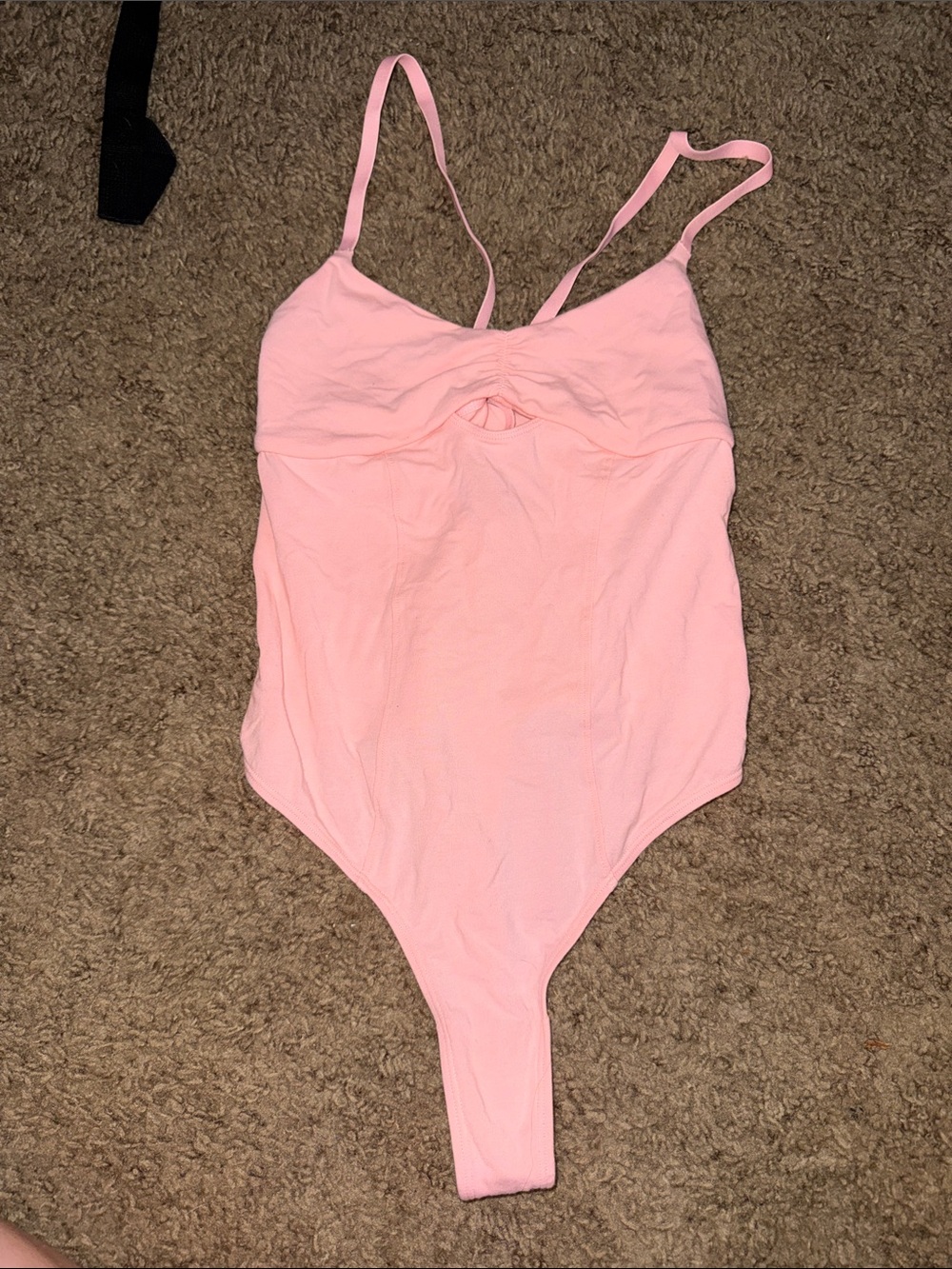 Pink Spaghetti Strap Bodysuit